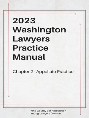 cover image of Washington Lawyers Practice Manual Chapter 2